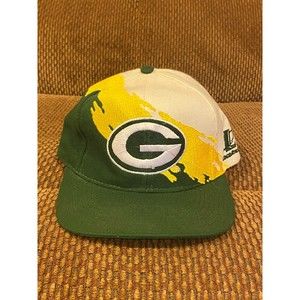 Vintage Packers Logo Athletic Splash Snapback Hat